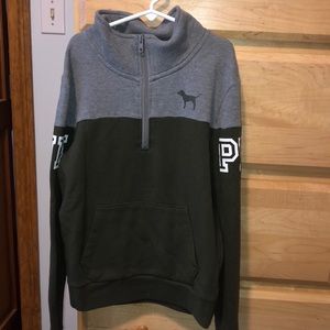 Grey and Green VS quarter zip